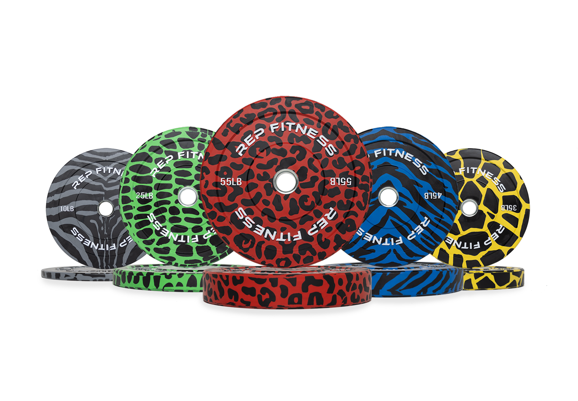 Animal Print Bumper Plates - 160lb